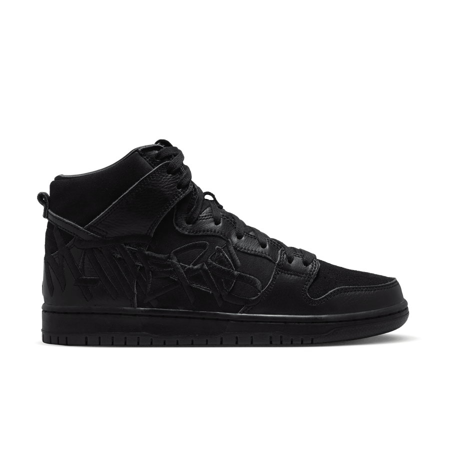 Nike SB x FAUST Dunk High Pro (Black / Black / Metallic Gold)