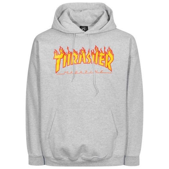 Bluza Thrasher Flame Logo Hood (Grey)