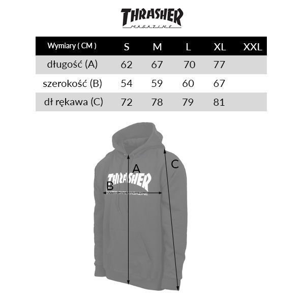 Bluza Thrasher Flame Logo Hood (Grey)