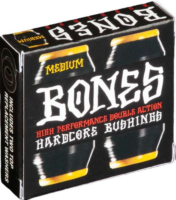 Bones Wheels Bushings MEDIUM (Black / Yellow)