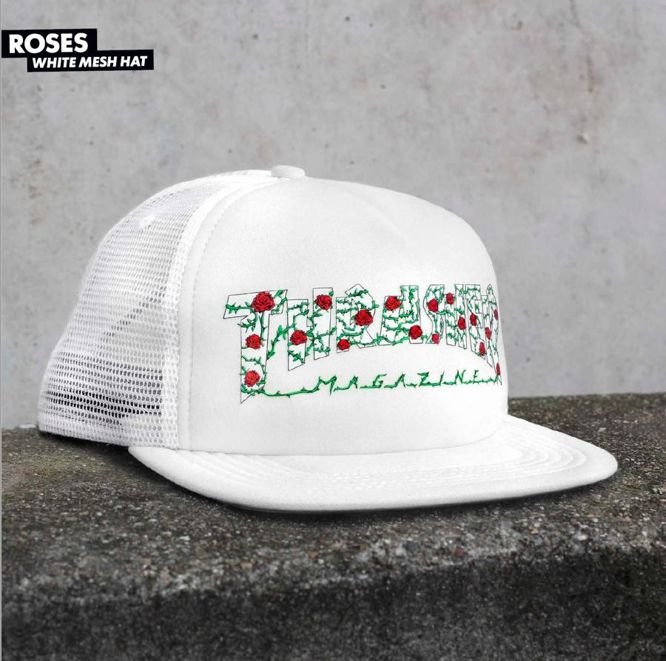 Czapka Thrasher Roses Mesh Hat (White)