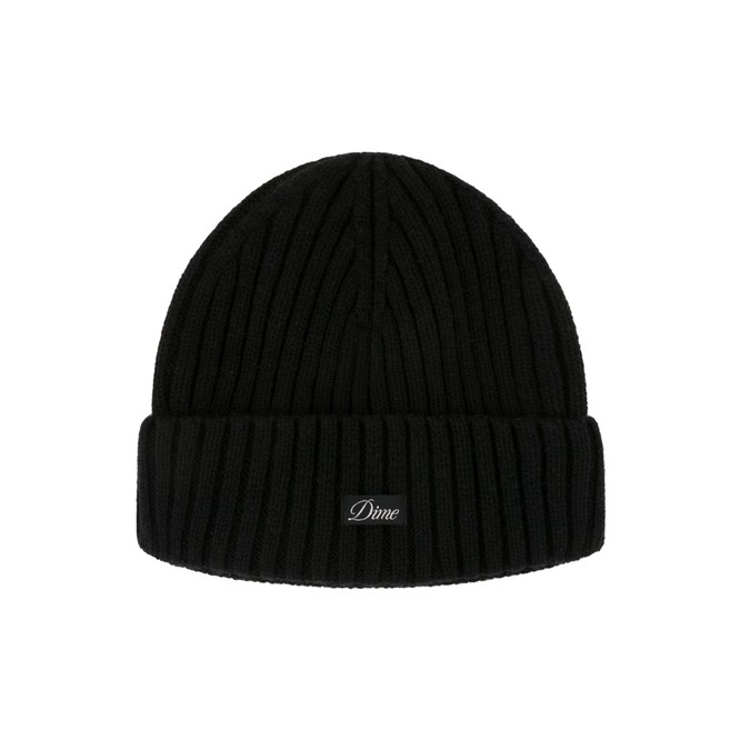 Dime Cashmere Fold Beanie (Black)