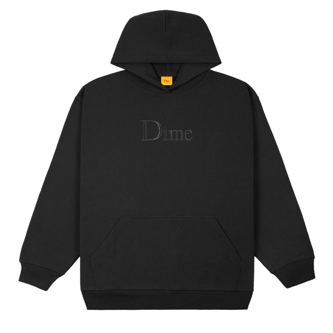 Dime Classic Embroidered Hoodie (Black)