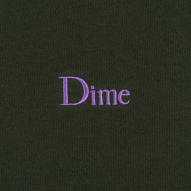 Dime Classic Small Logo Crewneck (Forest Green)