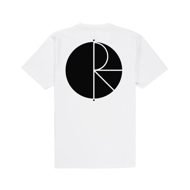 KOSZULKA POLAR SKATE CO. FILL LOGO TEE (WHITE/BLACK)