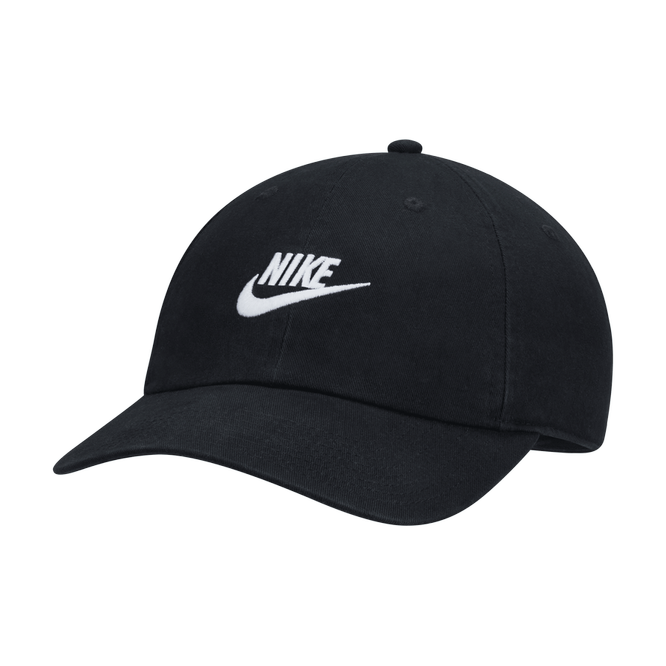 Nike Heritage86 Futura Washed Cap (Black / Black / White)