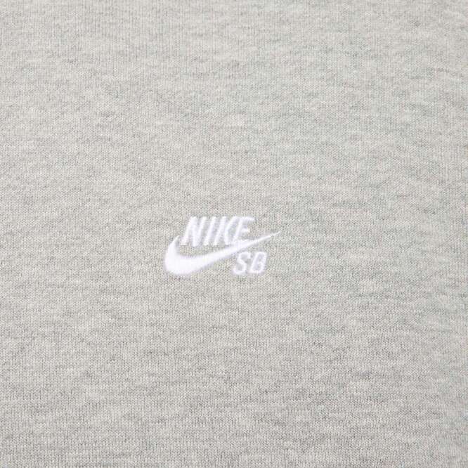 Nike SB Essential Skate Logo Hoodie (Dark Grey Heather / White)