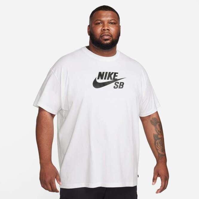 Nike SB Logo Skate Tee (White / Black)