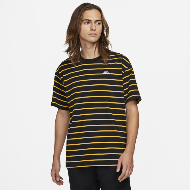 Nike SB Striped Skate Tee (Black / University Gold)