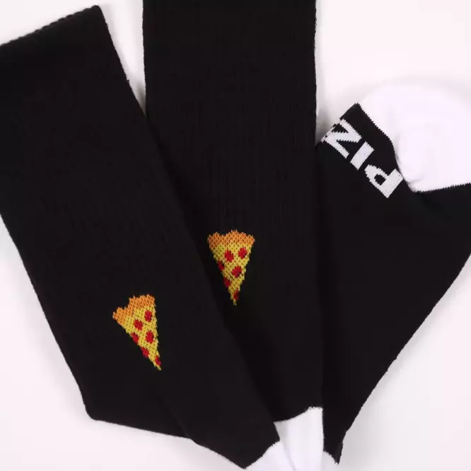 Pizza Skateboards Emoji Socks (Black)