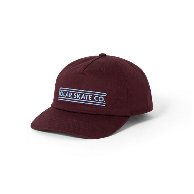 Polar Skate Co. Jake Cap Twill Stretch Logo (Dark Wine)