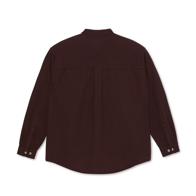 Polar Skate Co. Mitchell Herringbone LS Shirt (Wine)