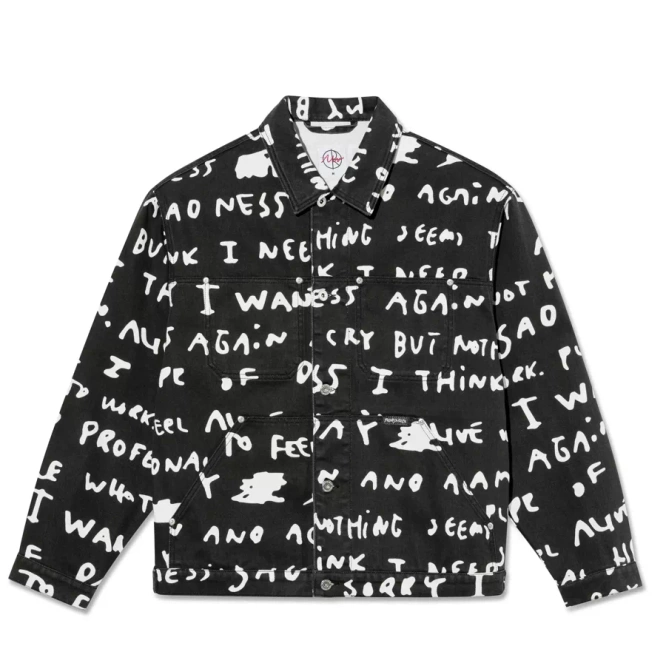 Polar Skate Co. Sad Notes Patrik Jacket (Black / White)