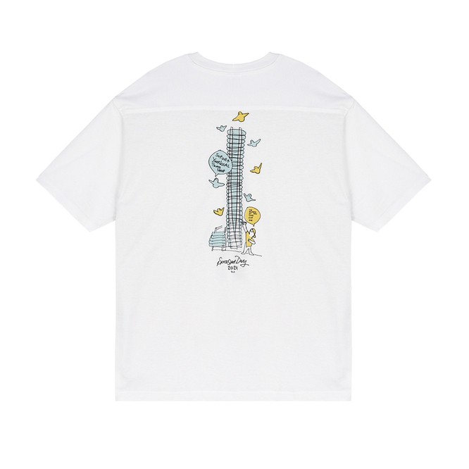 SH Store x Gonz Skateshop Day Deck Wall T-shirt (White)