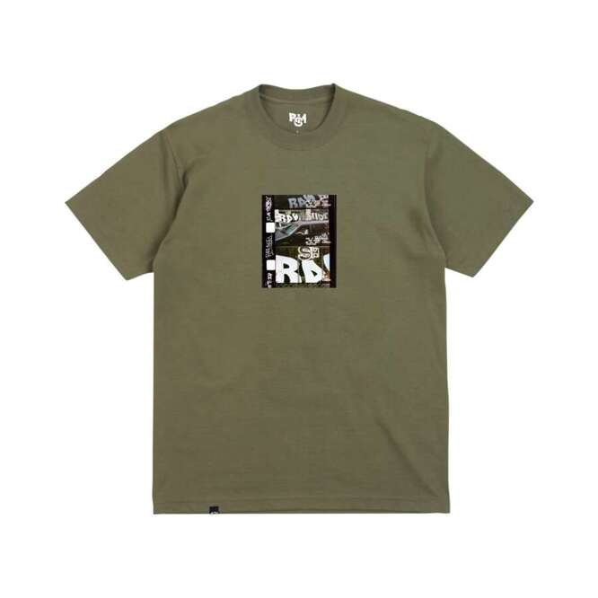 SH x Raw Hide Collage Tee (Dark Green)