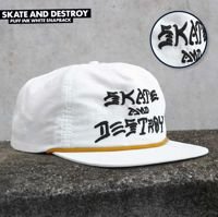 Czapka Thrasher Skate & Destroy Puff Ink Snapback (White)