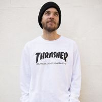 Longsleeve Thrasher Skate Mag Logo (White)