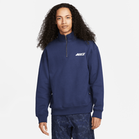 Nike SB Copy Shop Half Zip Fleece Skate Pullover (Midnight Navy)