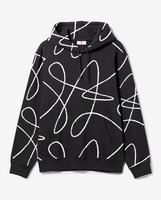 Poetic Collective Doodle Pattern Hoodie (Black)