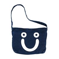 TORBA POLAR SKATE CO. HAPPY SAD DENIM TOTE BAG (DARK BLUE)